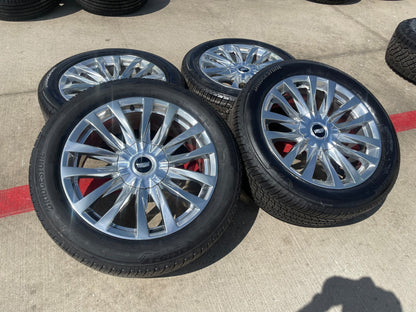 22" Cadillac Escalade Platinum OEM wheels rims 95026 4873 tires SET NEW