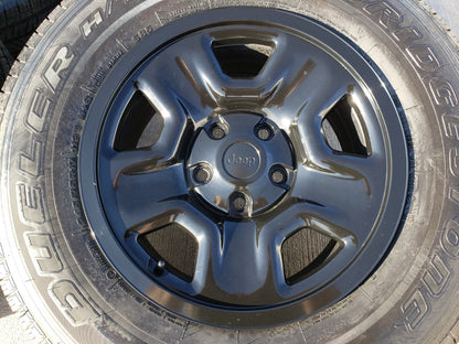 17" Jeep Wrangler SPORT OEM wheels rims tires 9240 9220 black NEW