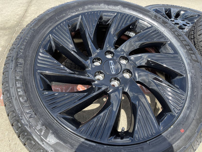 22" Lincoln Navigator OEM 10665 rims wheels BLACK LABEL 2025 2026 MICHELIN