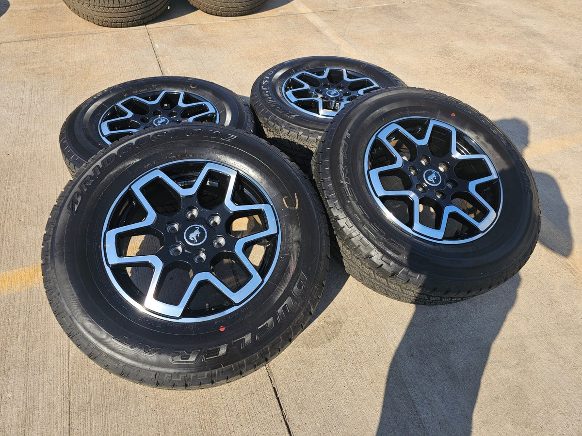 18" Ford Ranger Bronco wheels rims tires black 95213 tires 2024 2025 2026 NEW