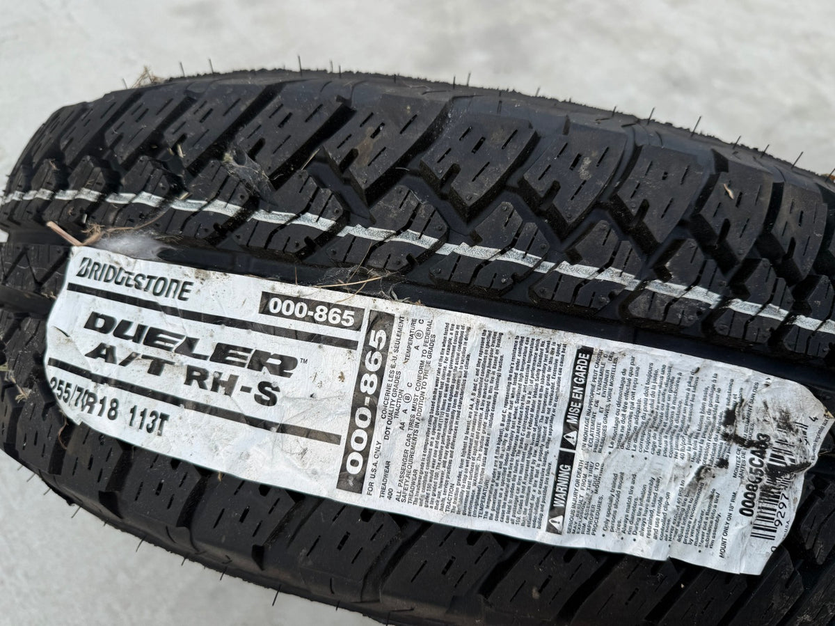 (1) 255/70/18 Bridgestone Dueler A/T tire Tundra Sequoia 113T M+S 255/70R18 NEW