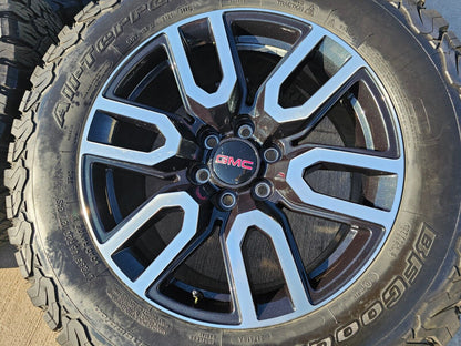20" GMC Sierra Yukon Chevy OEM black 5914 5918 wheels rims tires BFG 35"
