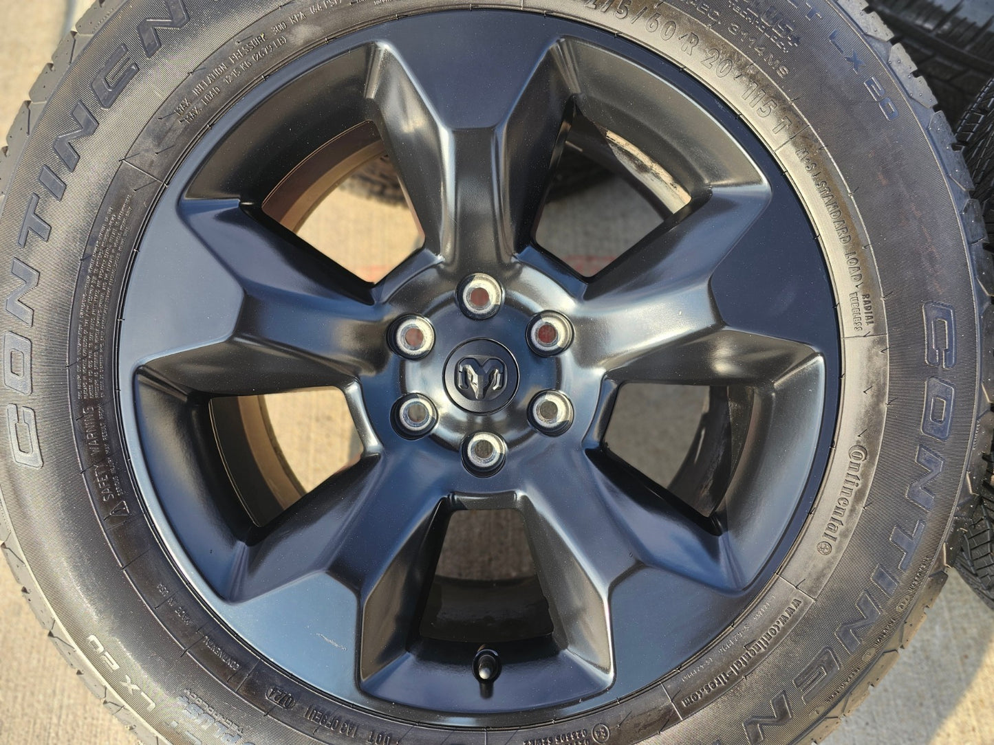 20" Ram 1500 OEM LIMITED Laramie wheels rims black 2675 2722 CONTINENTAL