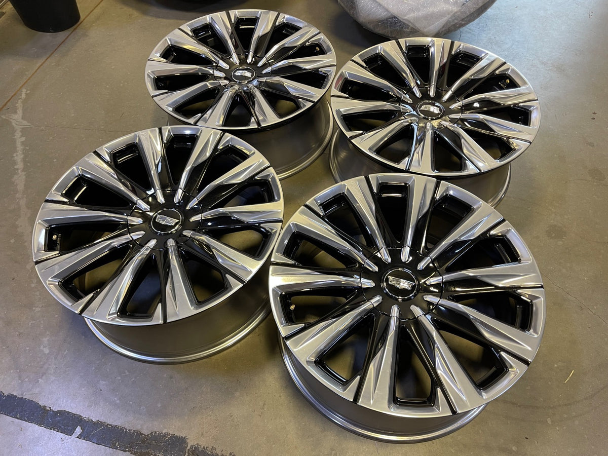 24" Cadillac Escalade PLATINUM OEM wheels rims V SET 2024 2025 2026 2027 NEW