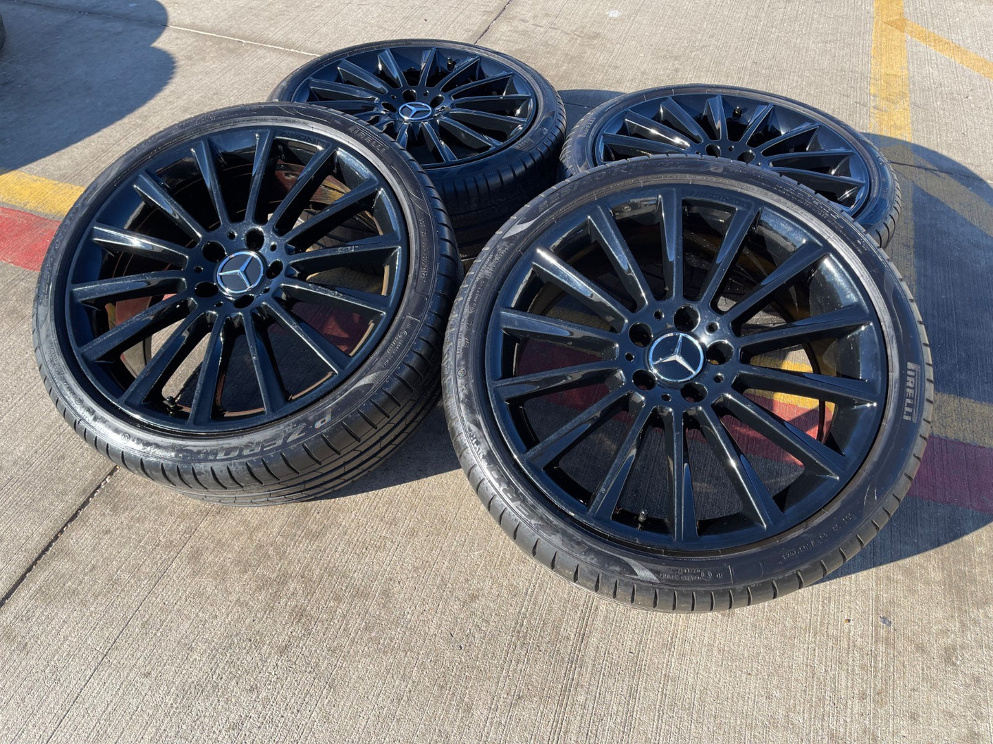 19" Mercedes AMG C E S Class OEM 85450 85451 wheels rims tires PIRELLI