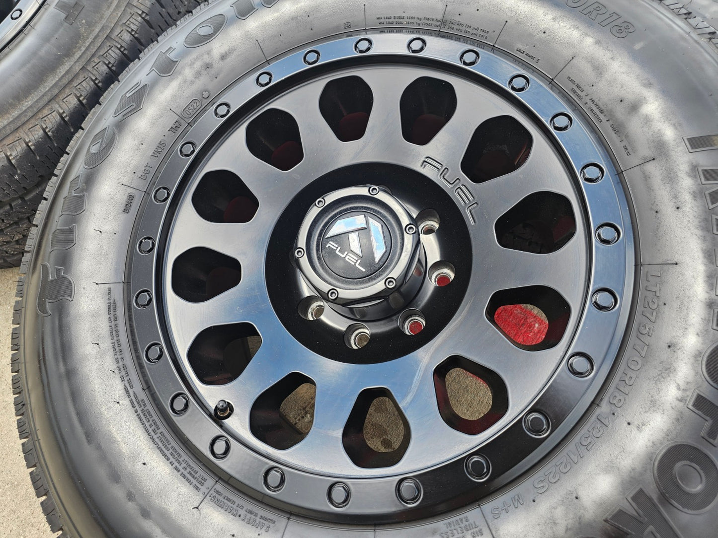 18" FUEL Vector D579 Dodge Ram 2500 3500 wheels rims SET FIRESTONE