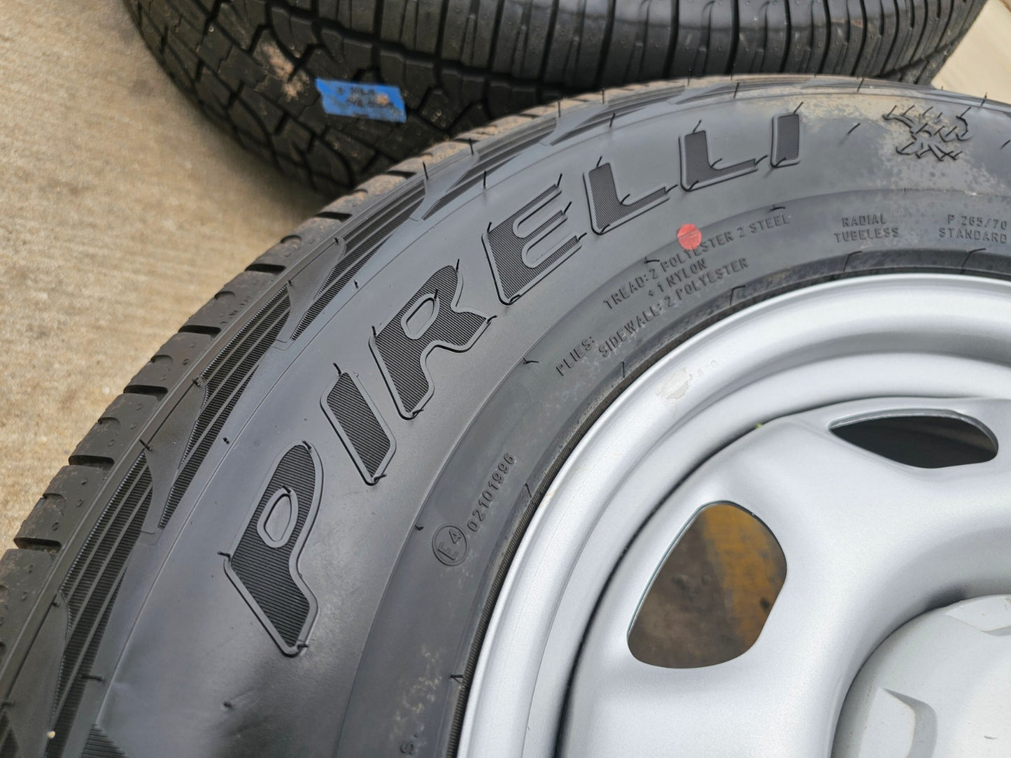 17" Ford F-150 OEM rims wheels 3857 tires steel 2023 2024 2025 PIRELLI A/T NEW
