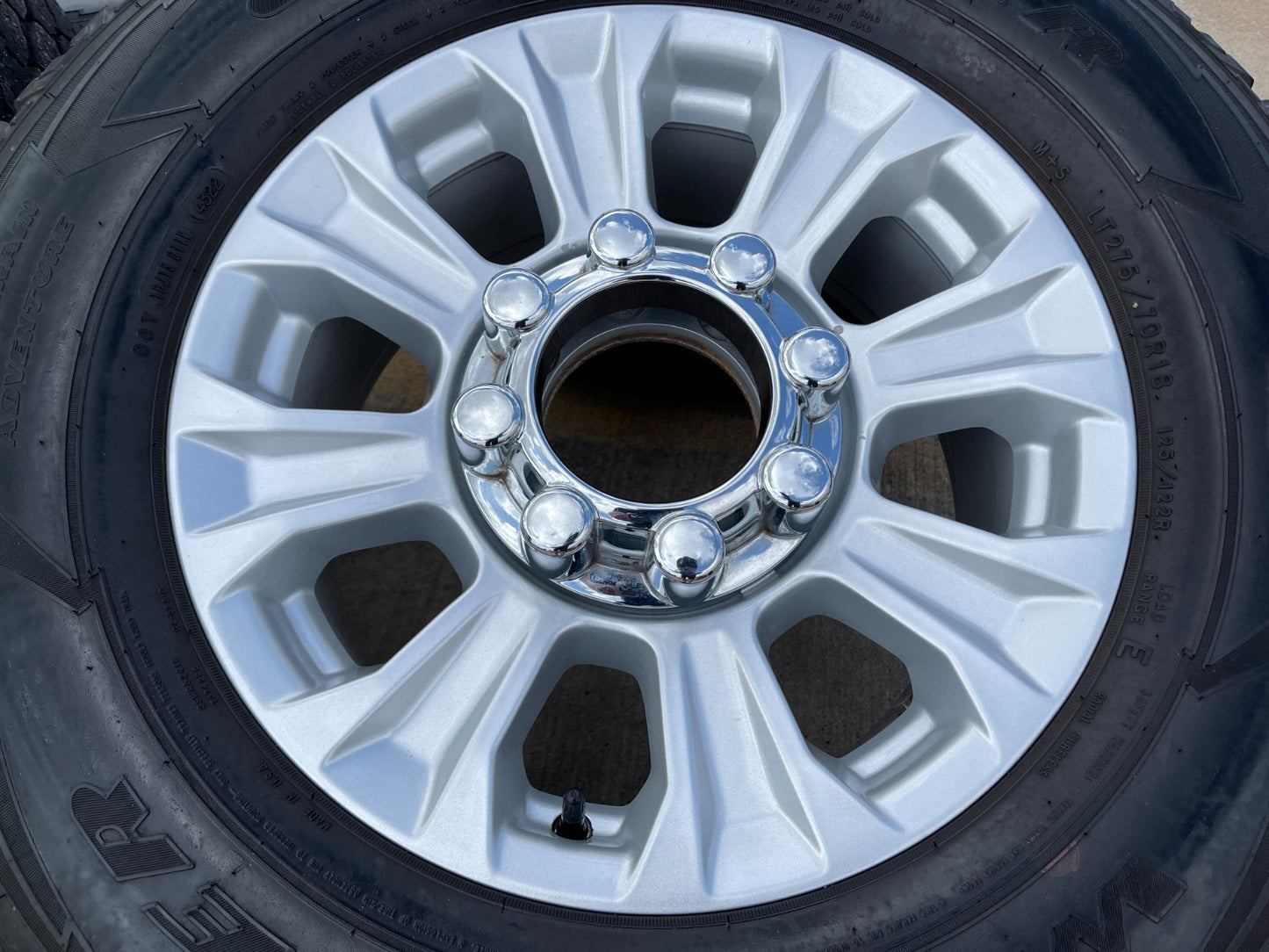 18" Ford F-250 F-350 OEM rims wheels 10097 tires GOODYEAR A/T