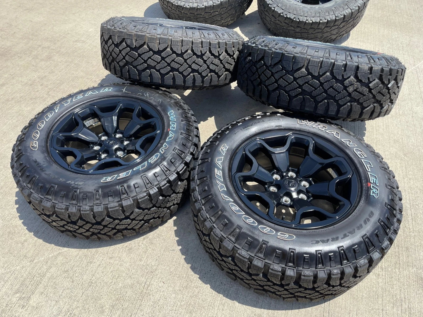 18" Dodge Ram 1500 TRX RHO Black OEM 66002 wheels rims DURATRAC 33" NEW