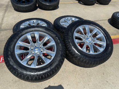 20" Chevy Tahoe Silverado LTZ 5920 OEM wheels rims Yukon SET GOODYEAR A/T