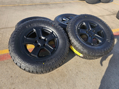 17" Jeep Wrangler Rubicon OEM wheels rims 9216 Gladiator KENDA KLEVER A/T2 NEW