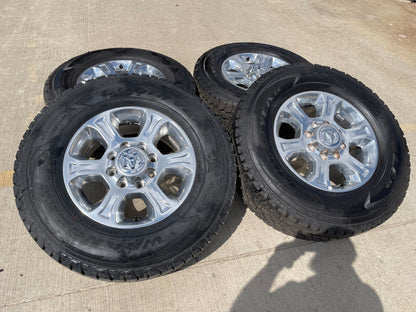 18" Ram 2500 3500 Laramie Power Wagon OEM wheels rims 2692 GOODYEAR A/T NICE