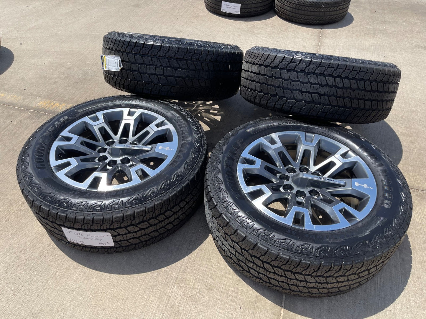 22" Hummer EV HEV 2500 OEM 8x165 wheels rims 2024 2025 2026 2027 NEW GOODYEAR