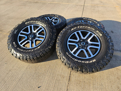 (4) 17" INEOS Grenadier OEM black wheels rims 8775 tires 2024 2025 2026 NEW BFG