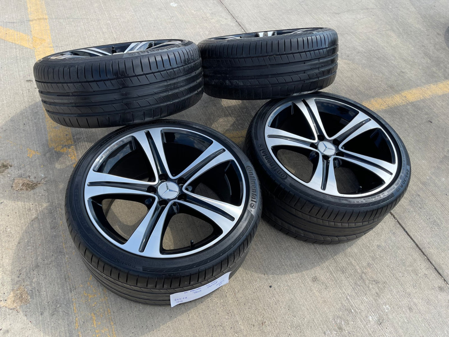 19" Mercedes AMG C E S Class OEM 85534 wheels rims tires CONTINENTAL SET