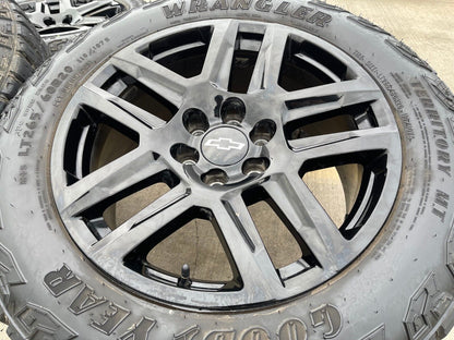 20" Chevy Silverado Tahoe Suburban ZR2 OEM wheels rims 5913 black tires
