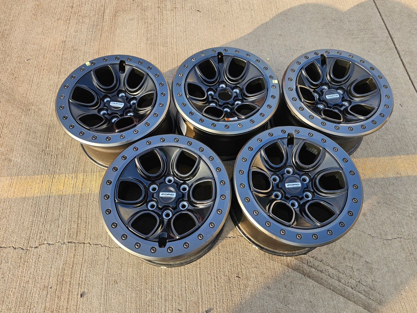 (5) 17" Ford F-150 Raptor OEM BEADLOCK rims wheels 10459 95210 NEW