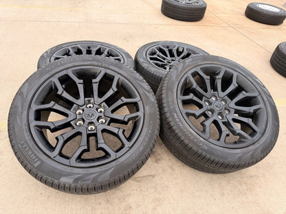 22" Dodge Ram 1500 OEM 95987 LIMITED Laramie wheels rims black 2025 2026 SET