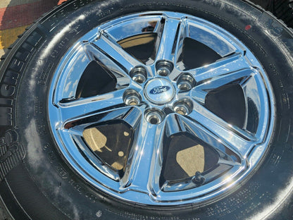 18" Ford F-150 Expedition OEM chrome rims wheels tires MICEHLIN 2024 2025 NEW