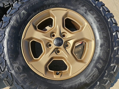 17" Jeep Gladiator RUBICON OEM wheels rims BRONZE Wrangler 9236 SET BFG A/T 33"