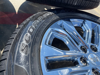 20" Ford F-150 LARIAT OEM 10619 rims wheels CHROME Expedition SET PIRELLI AT