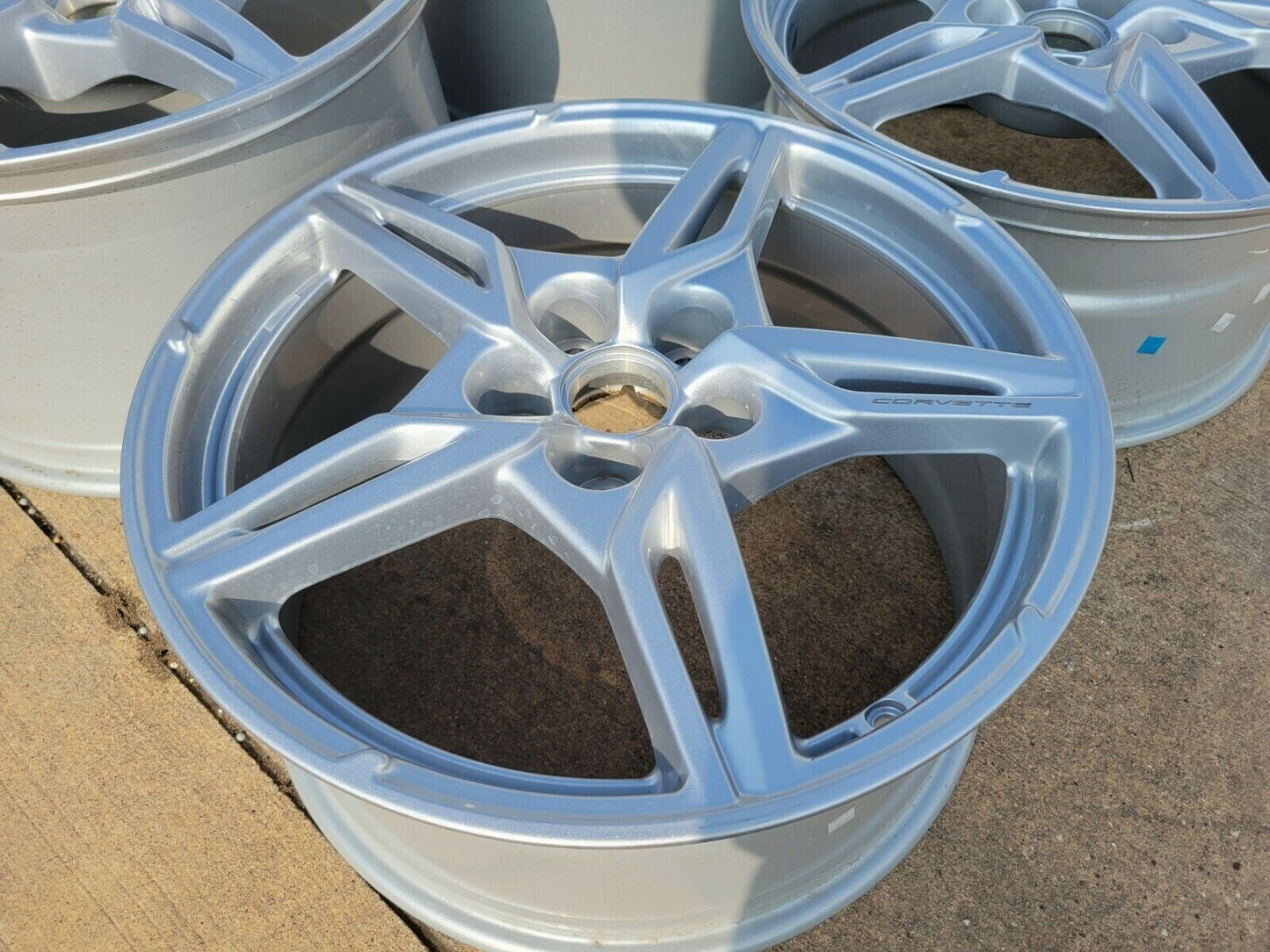 19" + 20" Chevy Corvette C8 OEM 14007 14008 wheels rims 2023 2024 2025 2026 NEW