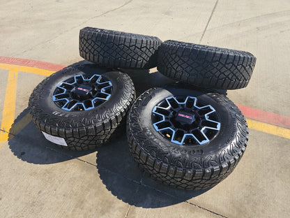 18" GMC Sierra AT4X Chevy Trail Boss 2500 OEM 14136 wheels rims GOODYEAR 35" NEW