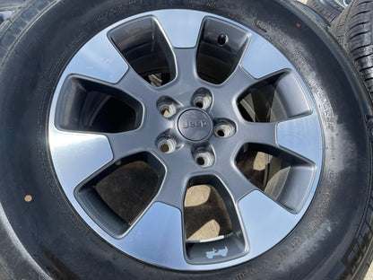 18" Jeep Wrangler Gladiator Sahara OEM wheels rims 9222 SET MICHELIN