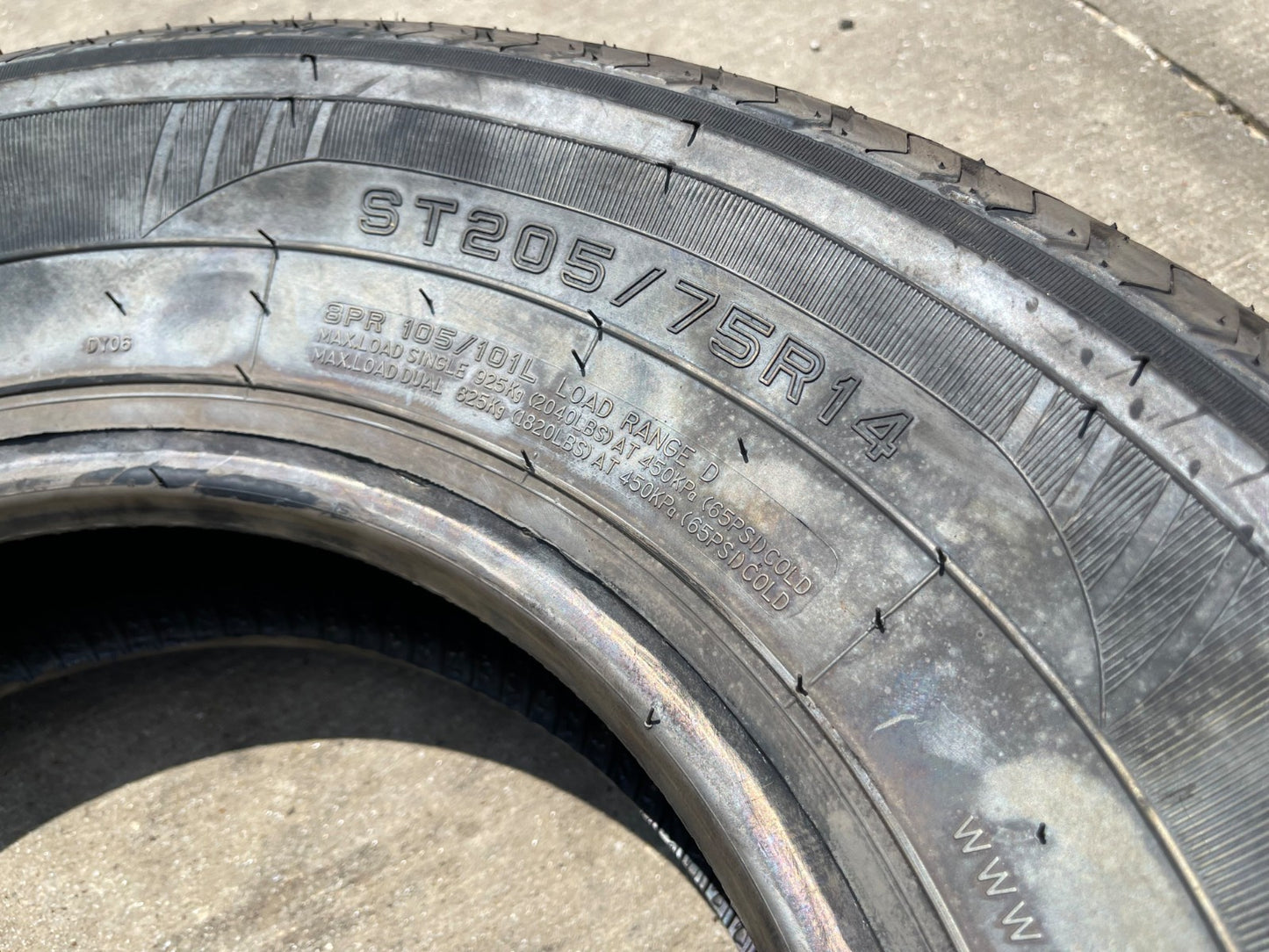 205/75/14 Power King Towmax ST II tire 205/75R14 LT 8 ply LR D 105L trailer NEW
