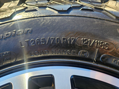 (4) 17" INEOS Grenadier OEM black wheels rims 8775 tires 2024 2025 2026 NEW BFG