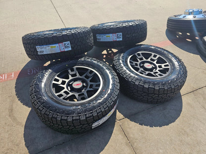 17" Toyota Tacoma 4Runner OEM wheels rims black 75167 TRD FJ A/T4 tires NEW