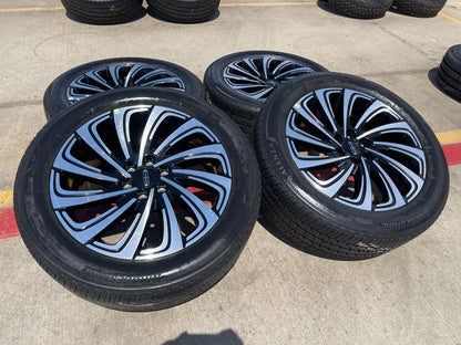 22" Lincoln Navigator OEM 10666 rims wheels BLACK LABEL BRIDGESTONE SET