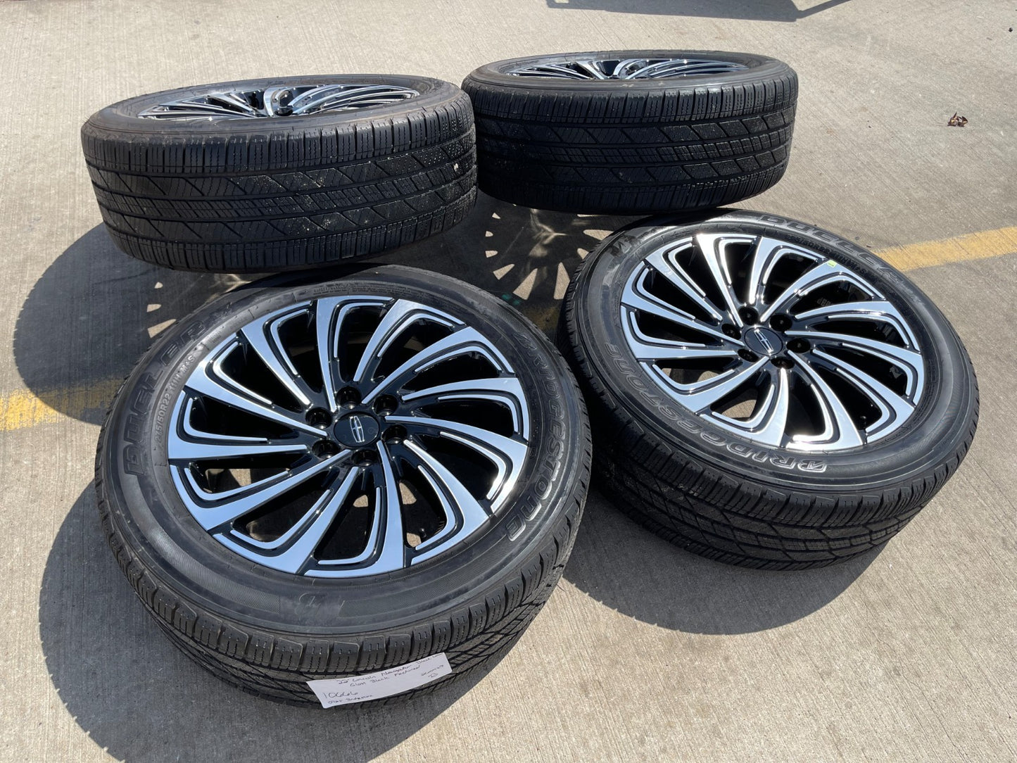 22" Lincoln Navigator OEM 10666 rims wheels BLACK LABEL BRIDGESTONE