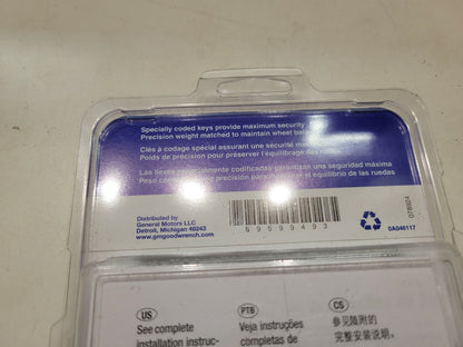 (4) 14x1.5 OEM GM lug nut locks polished key Chevy Silverado 1500 GMC Cadillac