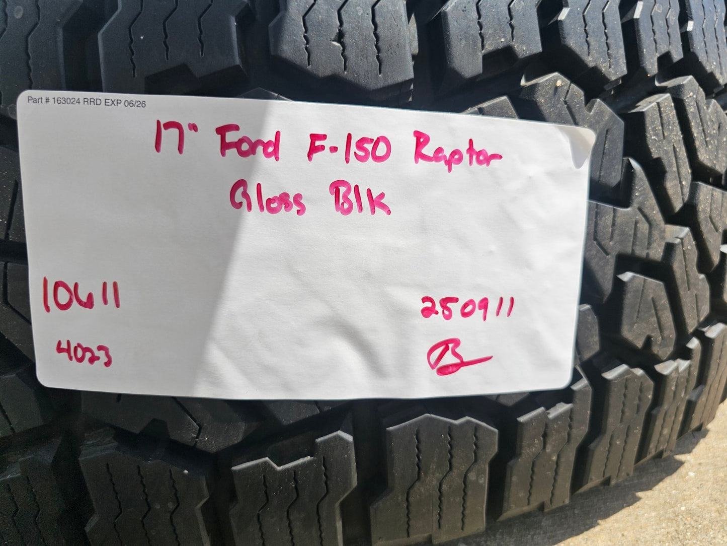 17" Ford F-150 Raptor Bronco OEM black rims wheels 10461 tires FALKEN A/T3 33"