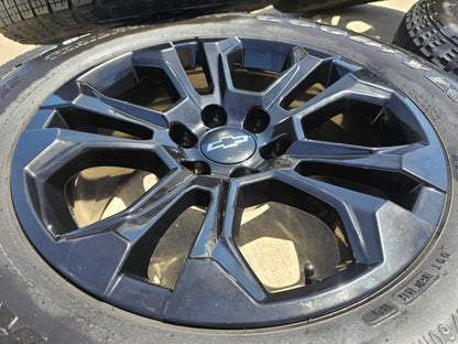 20" Chevy Tahoe Silverado OEM 14090 95417 wheels rims tires SET GOODYEAR A/T