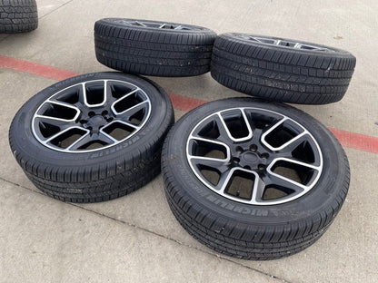 22" Dodge Ram 1500 OEM Replica LIMITED Laramie wheels rims black 2725 2684 tires