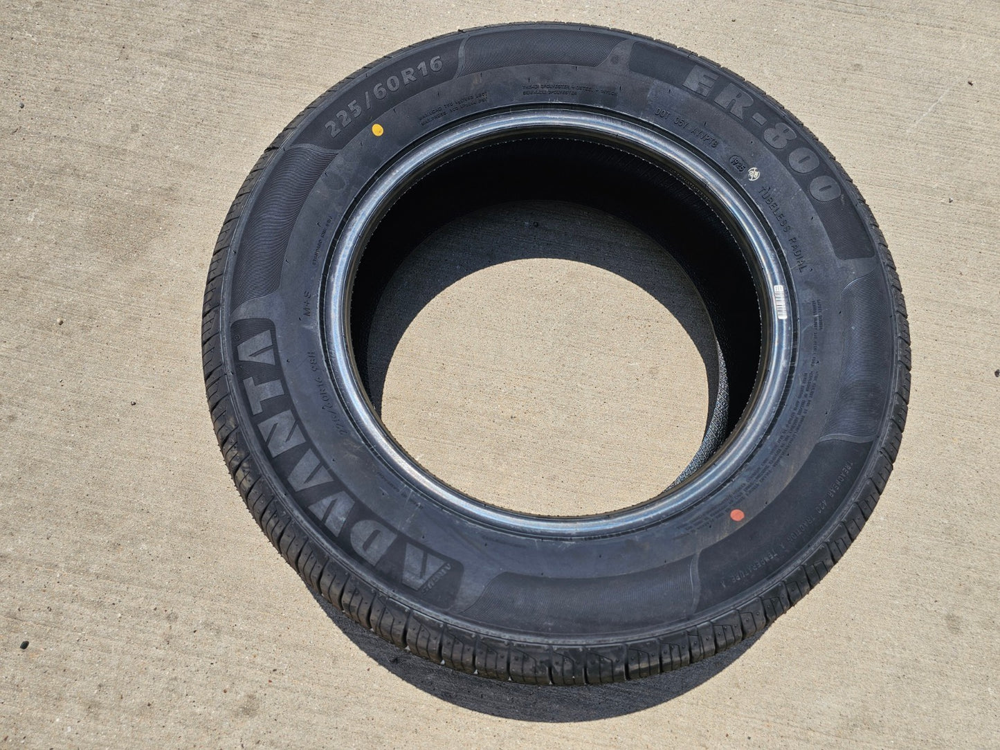 (1) 225/60/16 Advanta ER-800 tire 225/60R16 98H NEW