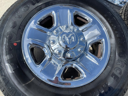18" Dodge Ram 2500 3500 STEEL chrome OEM 2473 wheels rims SET FIRESTONE NEW