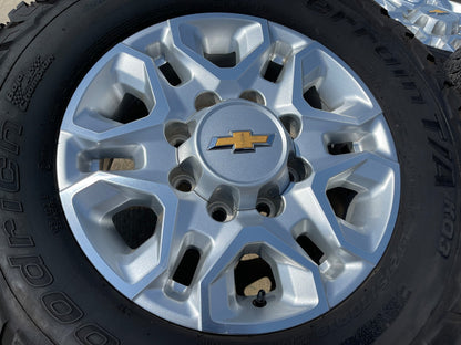 18" Chevy Silverado 2500 3500 OEM 5959 wheels rims tires SET BFG KO3 A/T