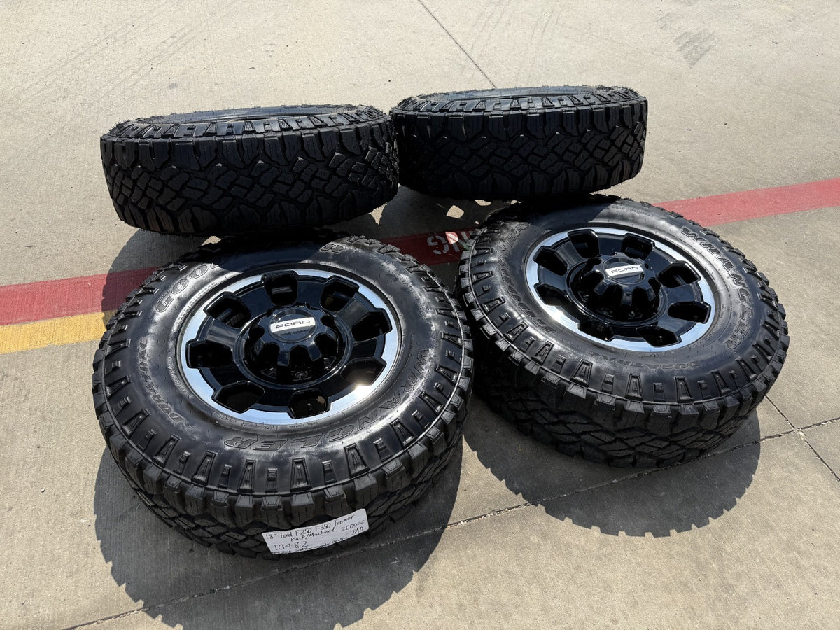18" Ford F-250 F-350 OEM TREMOR rims wheels 10482 tires SET GOODYEAR DURATRAC AT
