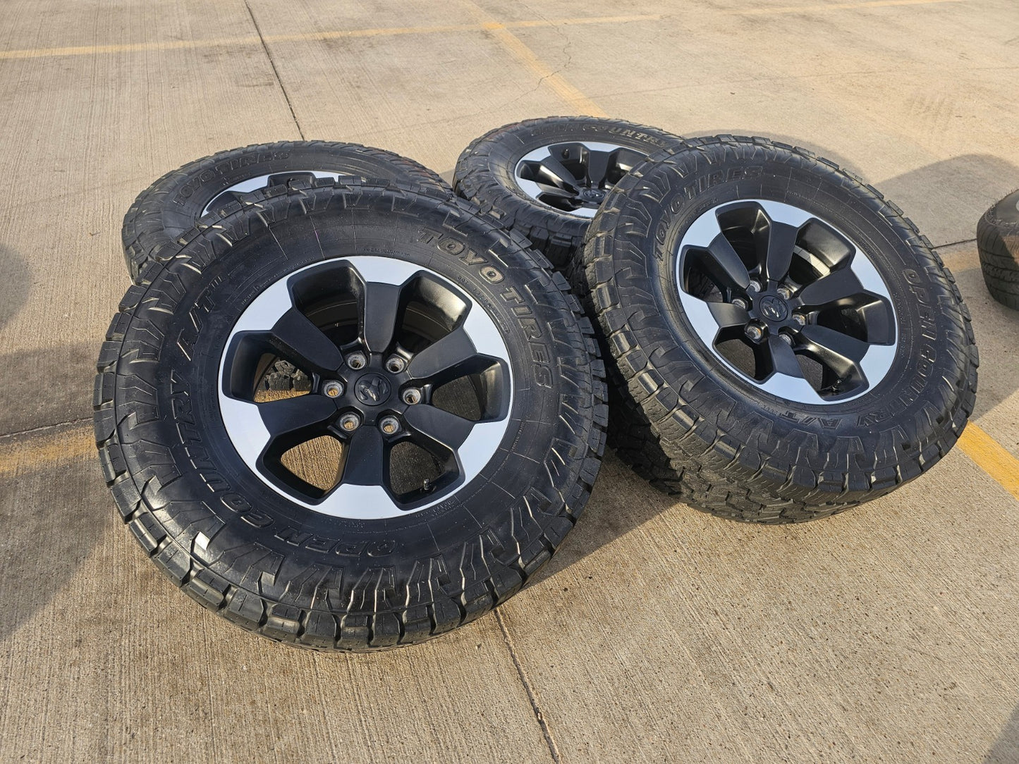 18" Dodge Ram 1500 Rebel Black OEM 2671 wheels rims TOYO A/T3 35"