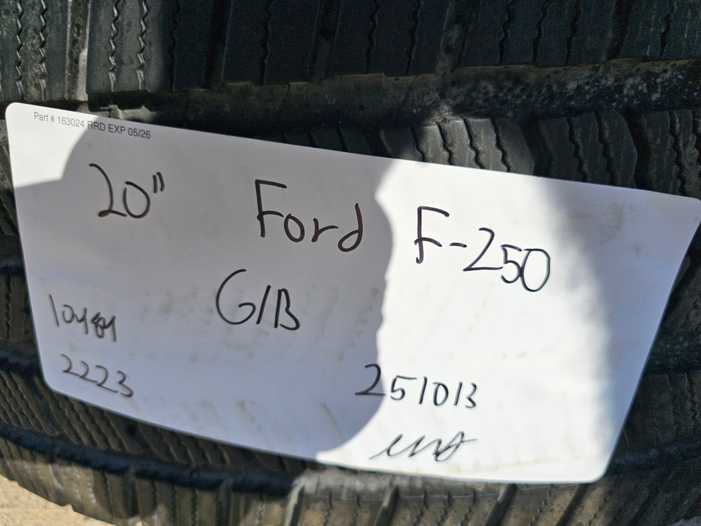 20" Ford F-250 F-350 OEM black TREMOR 10299 10484 wheels rims MICHELIN DEFENDER