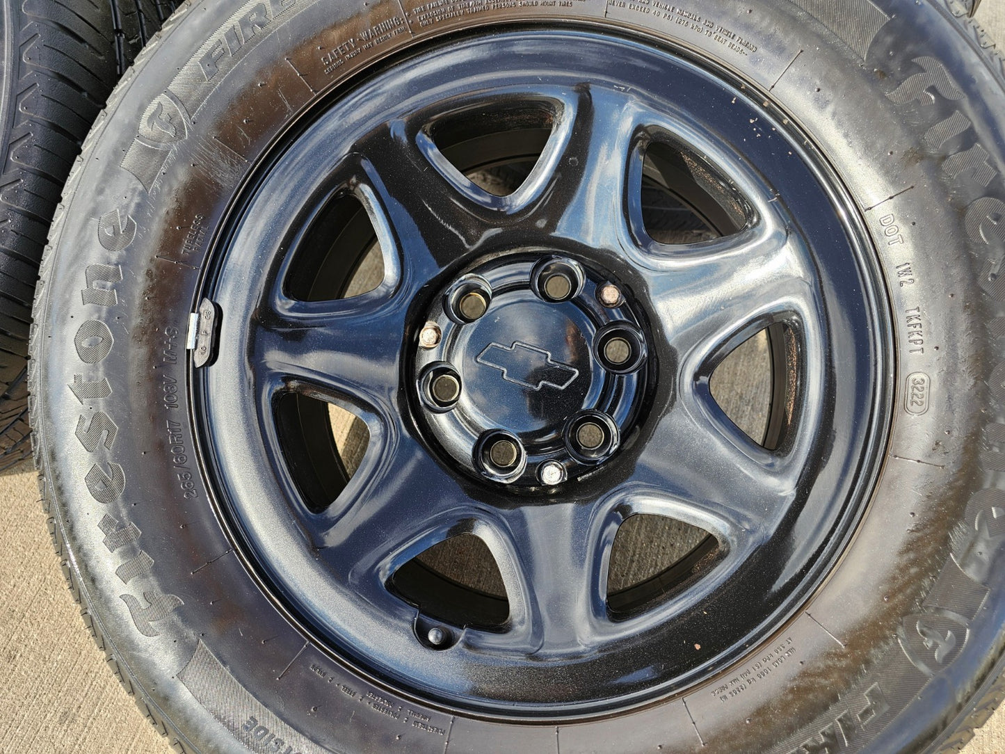 17" Chevy Tahoe PPV OEM Police Package 8111 wheels rims tires FIRESTONE