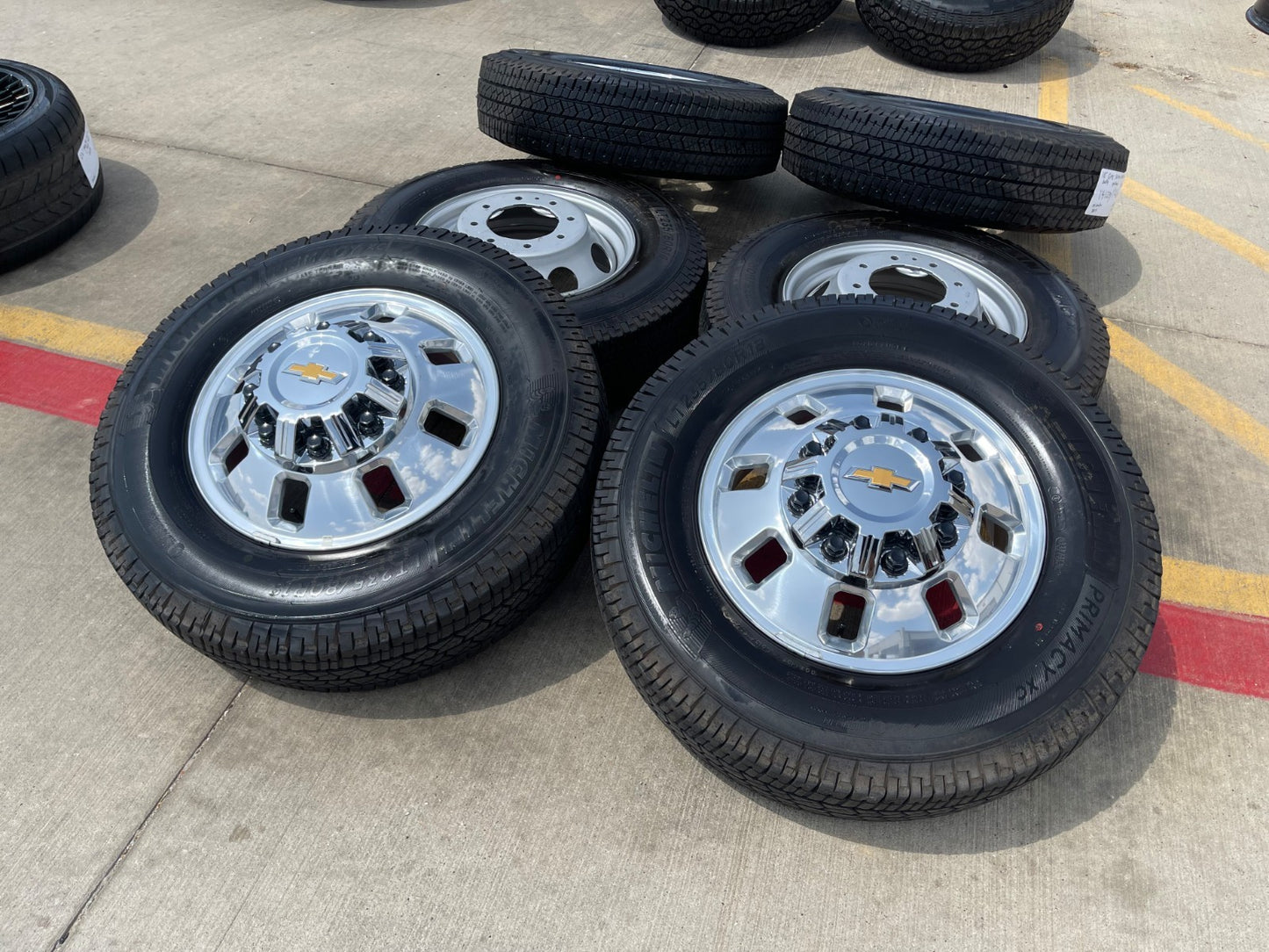 18" Chevy Silverado GMC Sierra 3500 Dually rims wheels OEM 14127 14129 SET NEW