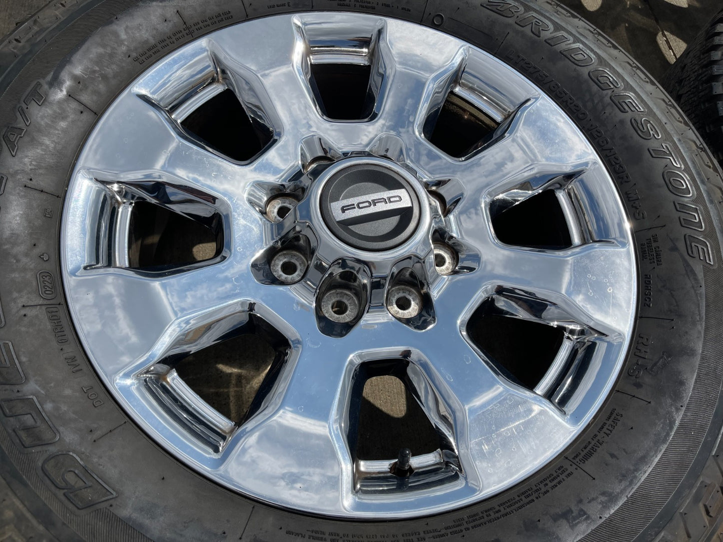 20" Ford F-250 King Ranch Lariat OEM 10100 rims wheels CHROME BRIDGESTONE