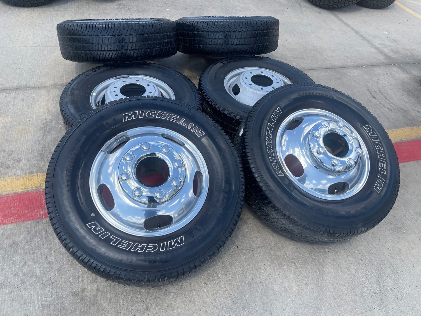 17" Ford F-350 Dually OEM 3618 3619 rims wheels SET tires Michelin LTX A/T2