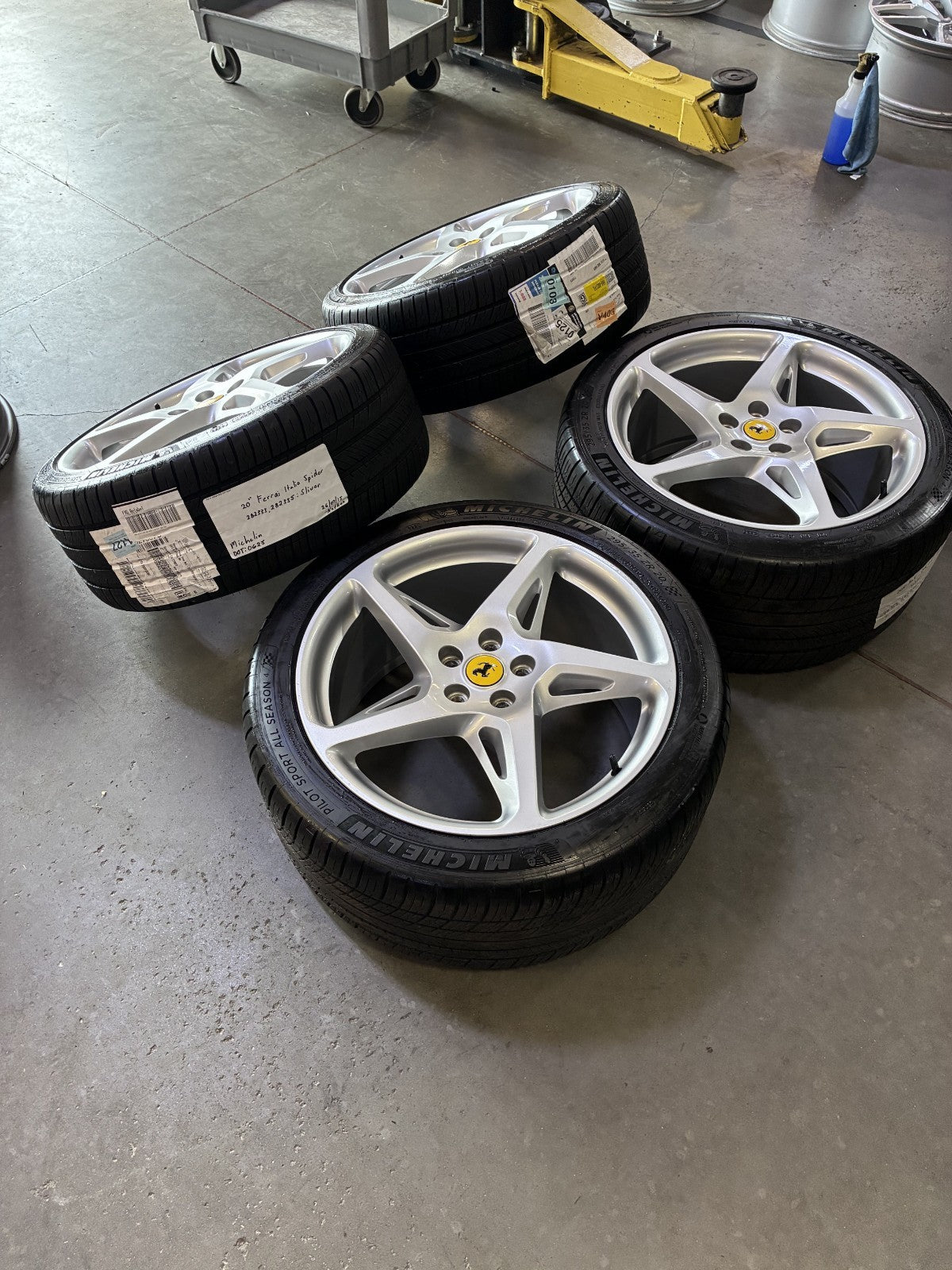 20" Ferrari 458 Italia 488 OEM 262892 262893 wheels rims SET FORGED MICHELIN