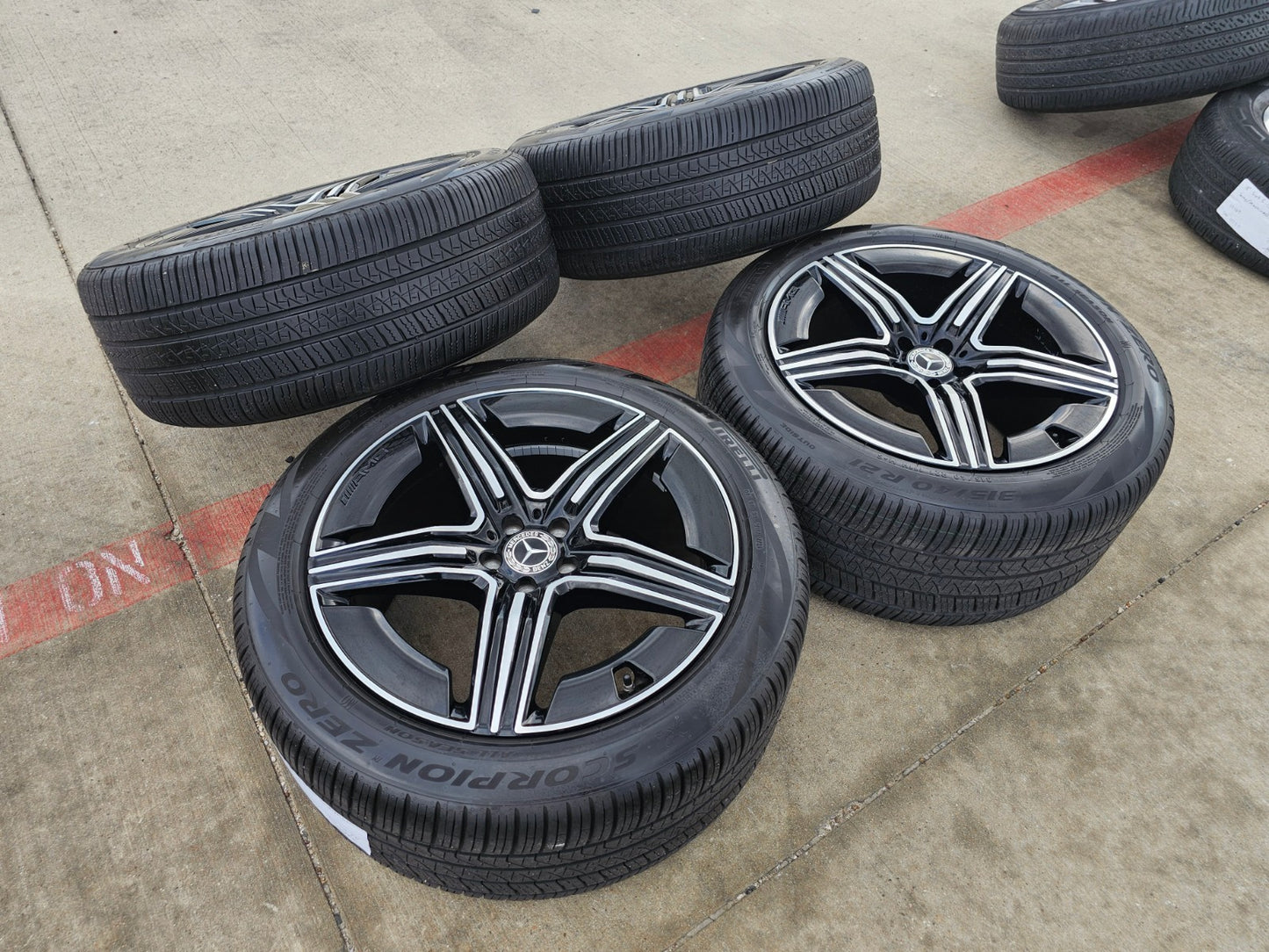 21" Mercedes GLE AMG OEM black wheels rims 85940 85941 tires 2024 2025 2026 2027