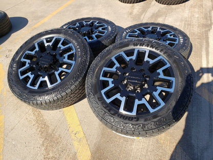 22" Chevy Silverado GMC Sierra 2500 OEM wheels rims 2023 2024 2025 NEW A/T tires